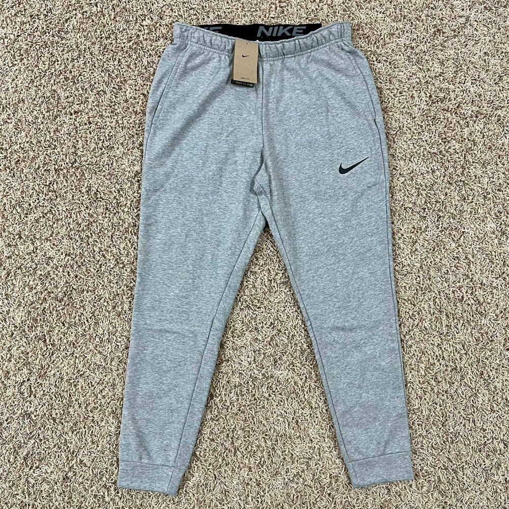 Nike Men’s Dri-FIT Dry Tapered Training Pants Gray Heather CZ6379-063 Size Large